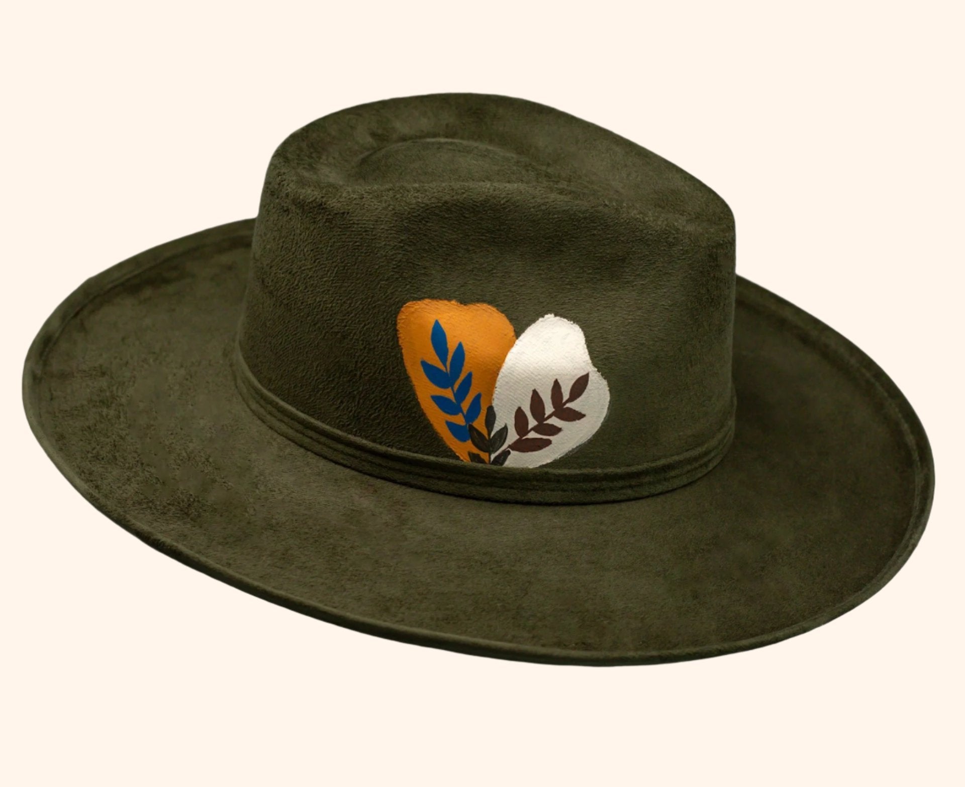 Buy BLM Inspired- green fedora Hat (Hand Painted)